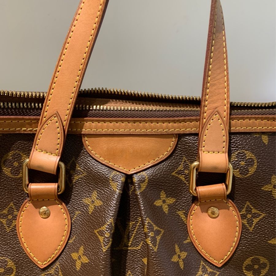 台北101購入 正品 Louis Vuitton 路易威登  LV PALERMO PM 兩用托特包 PVC帆布 老花 棕色 金釦 斜背包 肩背包 手提包 手拿包 通勤包-13