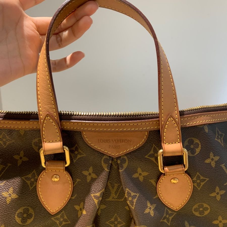 台北101購入 正品 Louis Vuitton 路易威登  LV PALERMO PM 兩用托特包 PVC帆布 老花 棕色 金釦 斜背包 肩背包 手提包 手拿包 通勤包-16