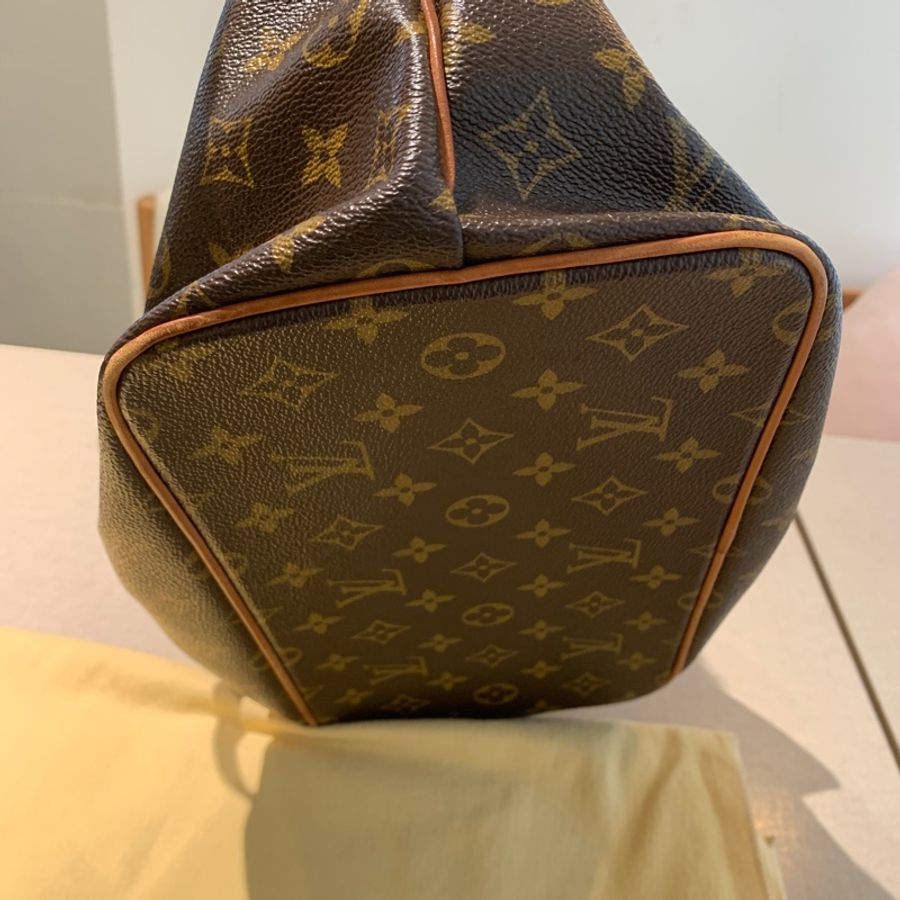 台北101購入 正品 Louis Vuitton 路易威登  LV PALERMO PM 兩用托特包 PVC帆布 老花 棕色 金釦 斜背包 肩背包 手提包 手拿包 通勤包-5