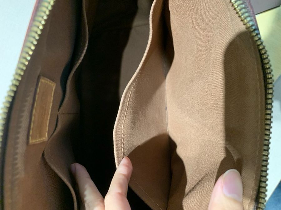 台北101購入 正品 Louis Vuitton 路易威登  LV PALERMO PM 兩用托特包 PVC帆布 老花 棕色 金釦 斜背包 肩背包 手提包 手拿包 通勤包-7