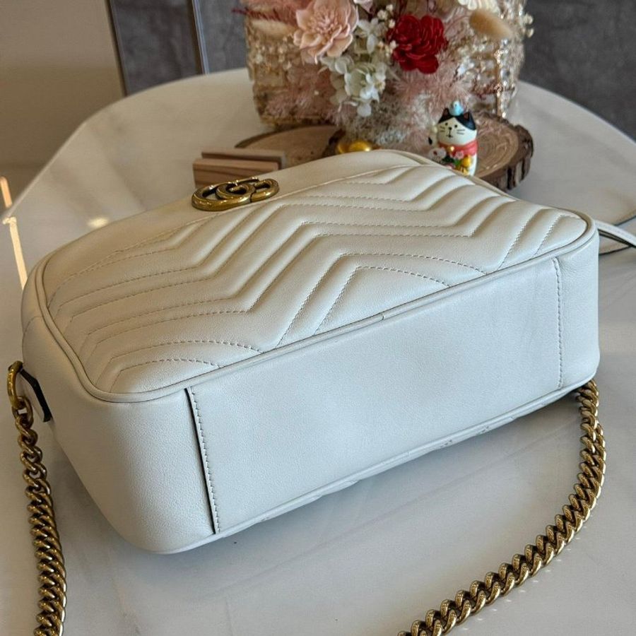 *SHIHNA名牌精品* Gucci Marmont 白色馬夢相機包-7