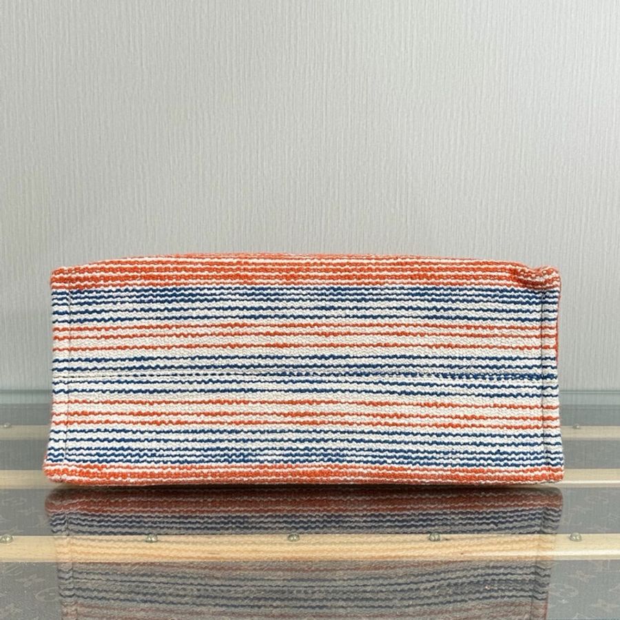 【威選精品】🌊 CELINE 彩條布沙灘托特包-10