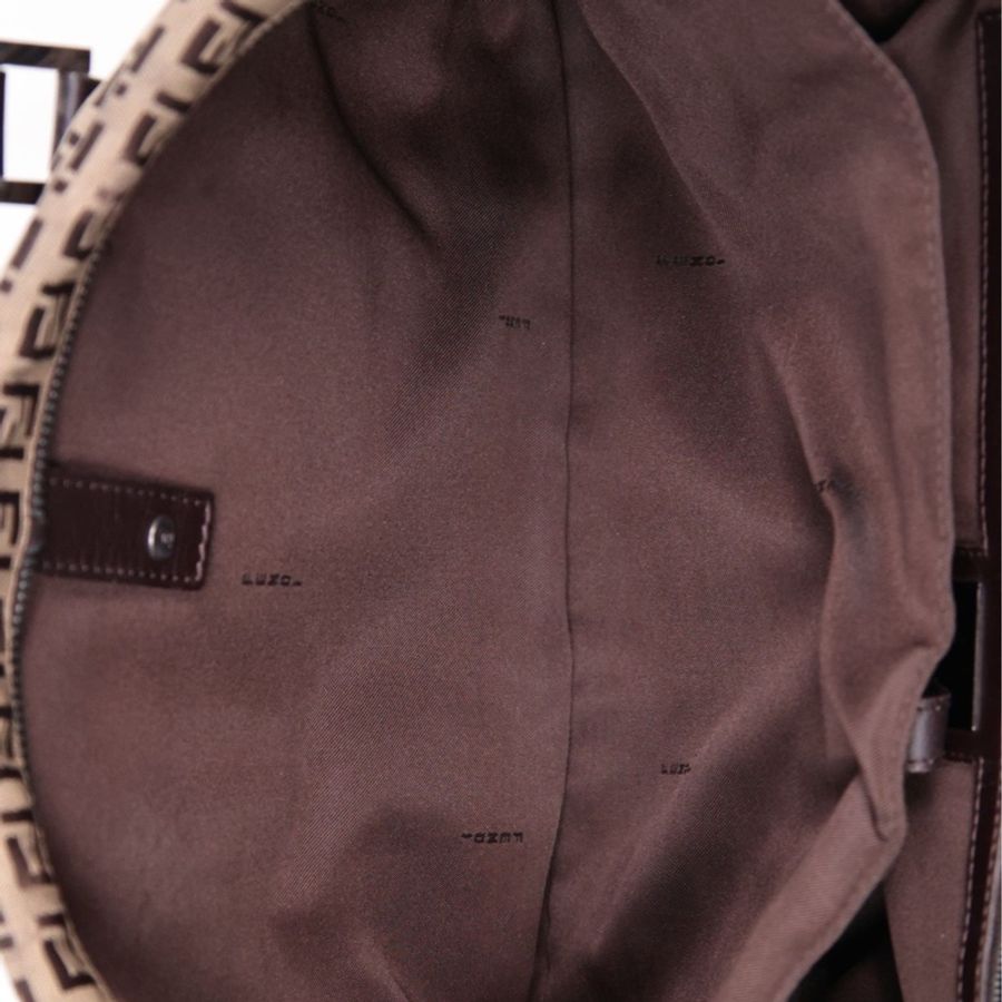Fendi 棕色老花波士顿手提包-3