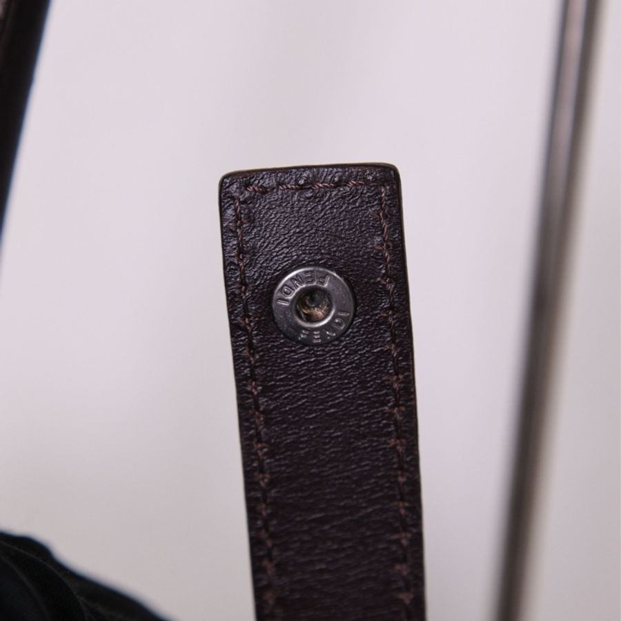 Fendi 棕色老花波士顿手提包-35