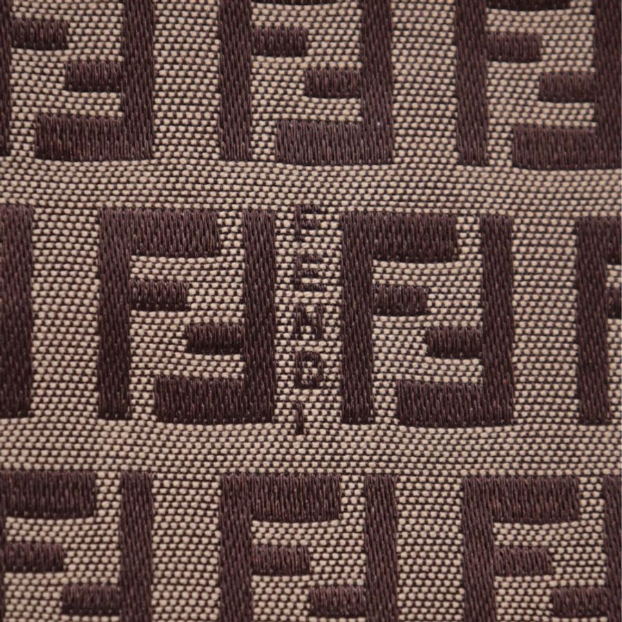 Fendi 棕色老花波士顿手提包-49