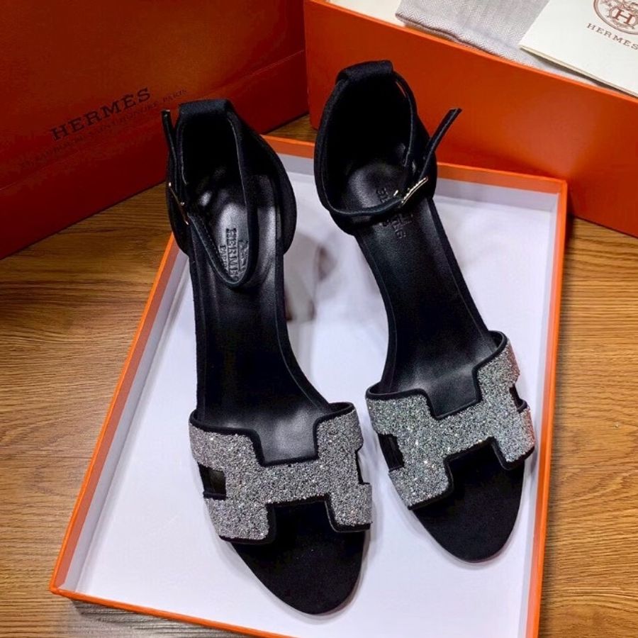 全新閒置🧡#愛馬仕 #細閃H #高跟涼鞋 #38碼 #塵袋購證-0