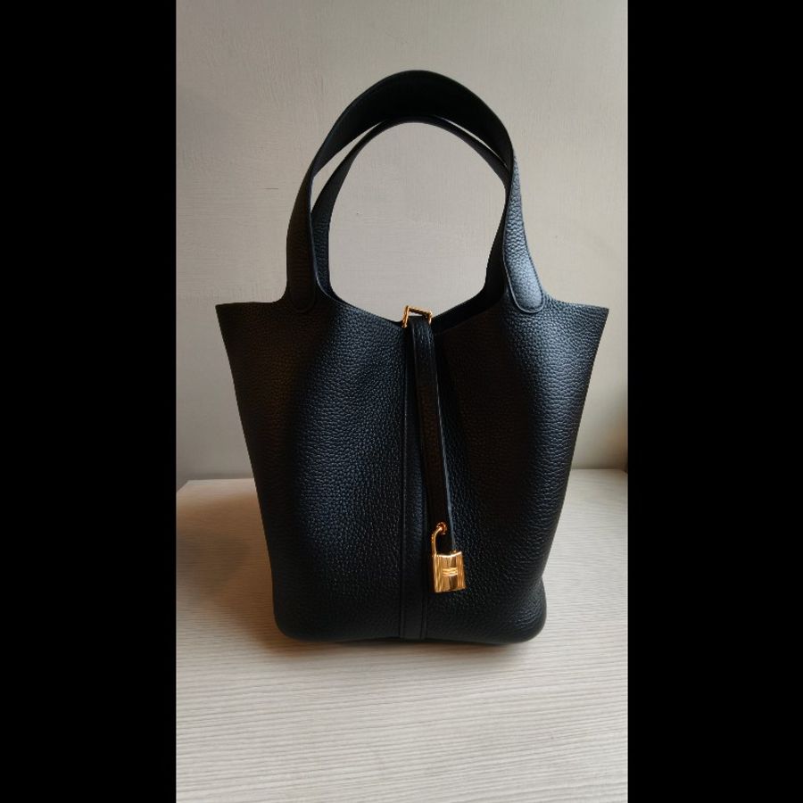 HERMES 愛瑪仕 Picotin Lock 22 黑金 B刻-0