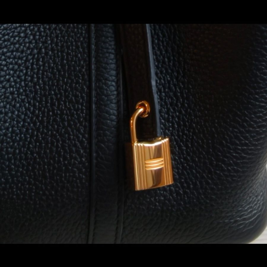 HERMES 愛瑪仕 Picotin Lock 22 黑金 B刻-3