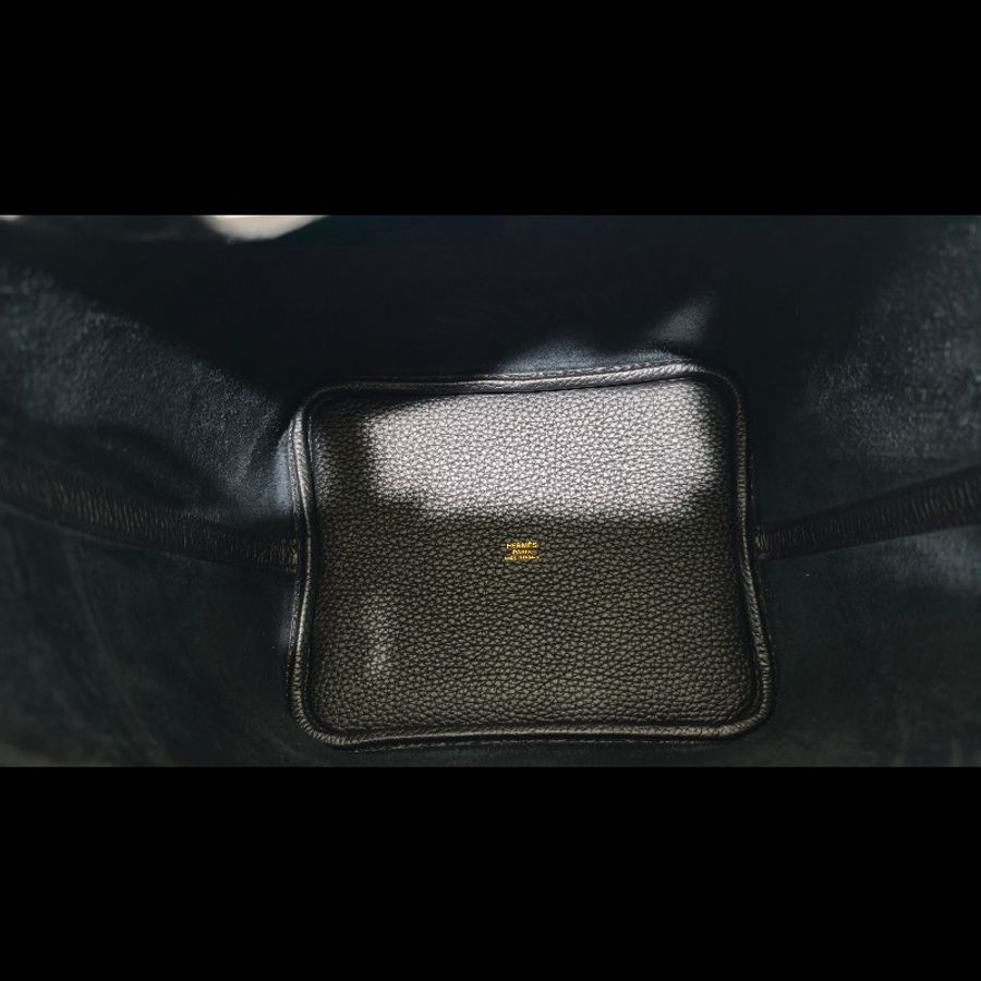 HERMES 愛瑪仕 Picotin Lock 22 黑金 B刻-9