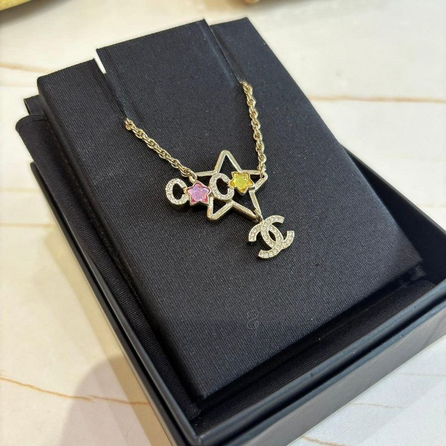 *SHIHNA名牌精品*CHANEL新款彩鑽雙C項鍊-1