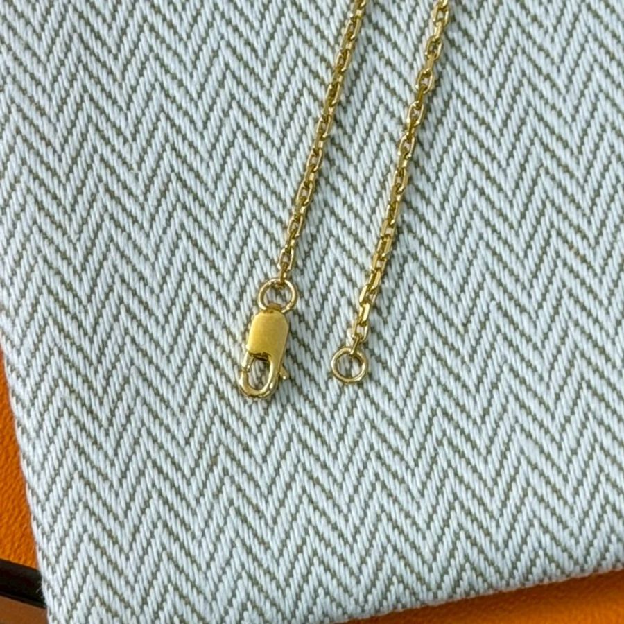 🏷Hermes 愛馬仕．Mini Pop H 項鍊 奶茶金-11