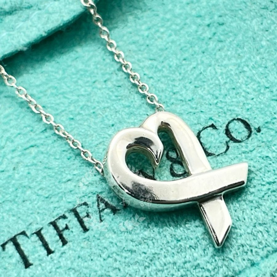 ~~趴趴小舖~~極新正品Tiffany &Co  Loving Heart愛心項鍊(S號)2606261381-6