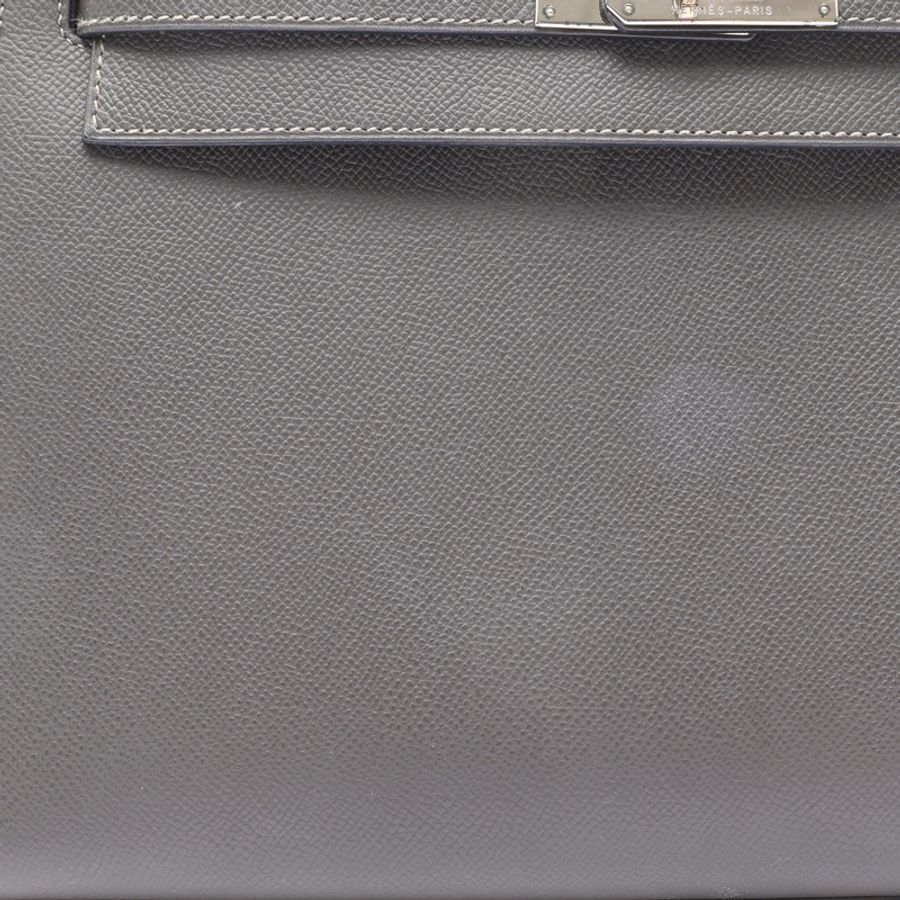 灰褐色 Epsom牛皮 Kelly 32 凱莉包 兩用包 □J刻 銀釦 無鎖頭組【HERMES 愛馬仕】-10