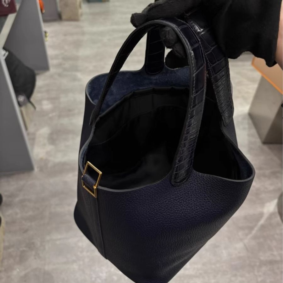 Hermes Touch Picotin 22 Y刻 深蓝金 菜籃子-2