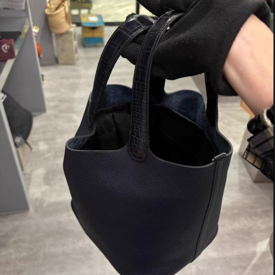 Hermes Touch Picotin 22 Y刻 深蓝金 菜籃子-4