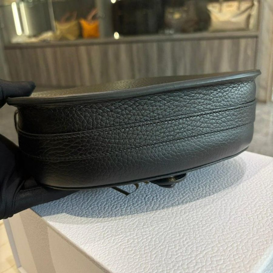 *SHIHNA名牌精品*DIOR Bobby 中型黑色粒面小牛皮斜背包-8
