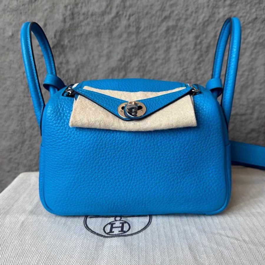 hermes 愛馬仕佛羅里達藍 Mini Lindy 一代 Z刻-2