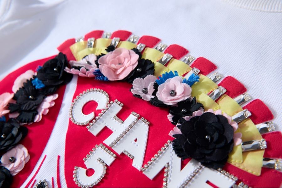 Chanel花朵短袖T恤-4