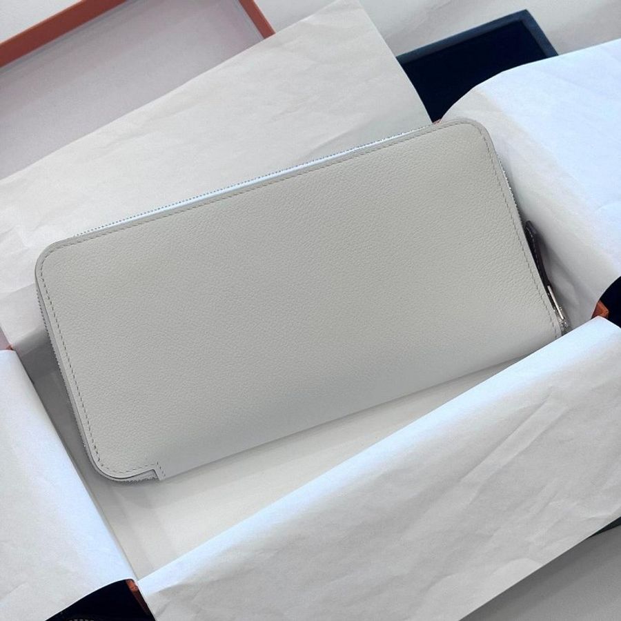 *SHIHNA名牌精品* HERMÈS Silk'In Classique 絲巾拉鍊長夾B刻-0