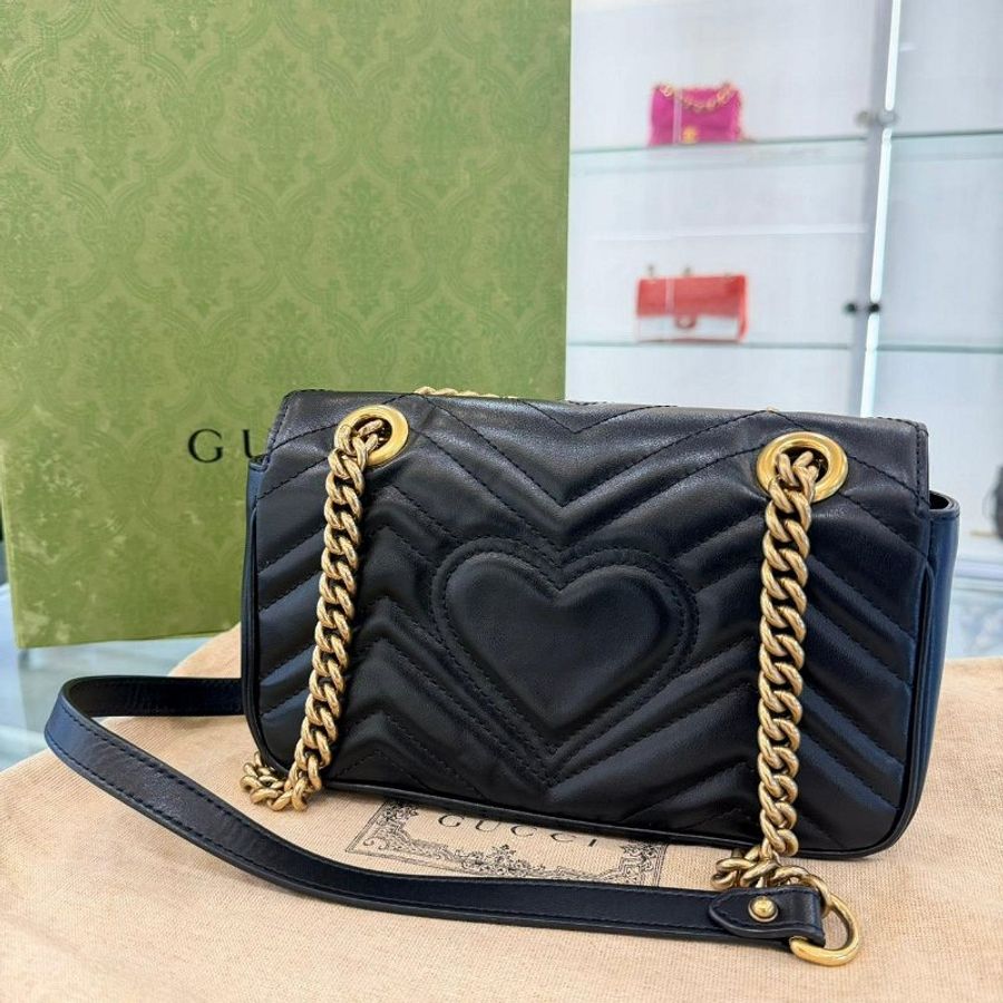 *SHIHNA名牌精品* Gucci GG Marmont 牛皮肩斜背包22cm-5