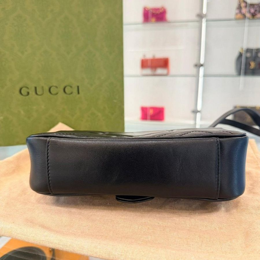 *SHIHNA名牌精品* Gucci GG Marmont 牛皮肩斜背包22cm-6