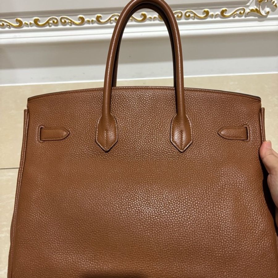愛馬仕Hermes Birkin35 鉑金包 金剛色 金棕色 保值 女王氣場必備-13