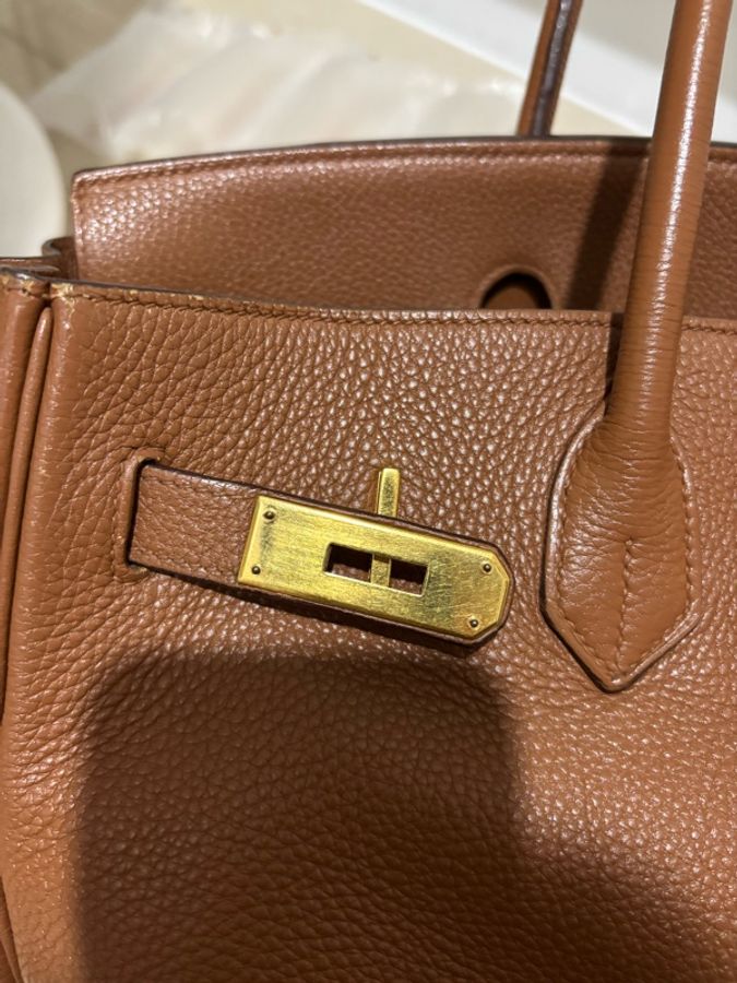 愛馬仕Hermes Birkin35 鉑金包 金剛色 金棕色 保值 女王氣場必備-24