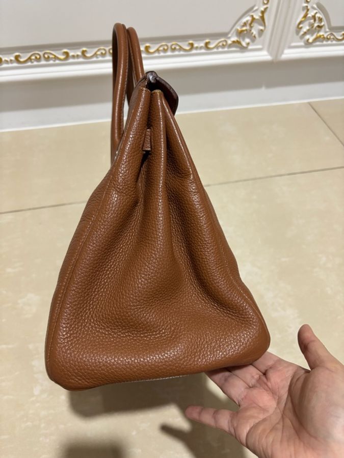 愛馬仕Hermes Birkin35 鉑金包 金剛色 金棕色 保值 女王氣場必備-36