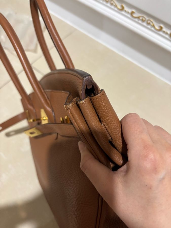 愛馬仕Hermes Birkin35 鉑金包 金剛色 金棕色 保值 女王氣場必備-38