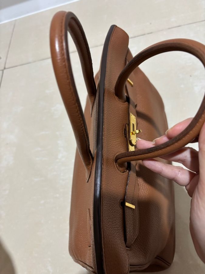愛馬仕Hermes Birkin35 鉑金包 金剛色 金棕色 金扣 Togo 皮 保值 女王氣場必備-3