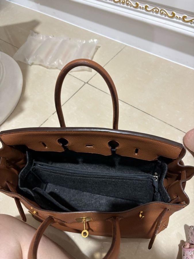 愛馬仕Hermes Birkin35 鉑金包 金剛色 金棕色 金扣 Togo 皮 保值 女王氣場必備-18
