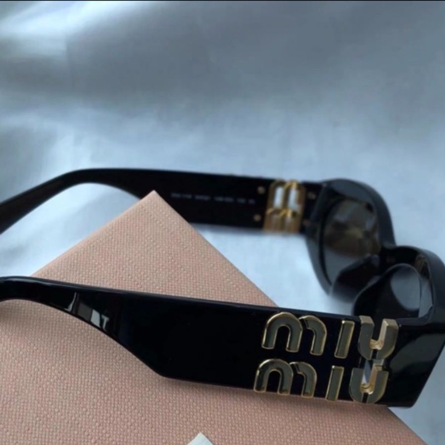 🌷全新代購！Miumiu 11w 墨鏡 太陽眼鏡 黑金 貓眼-3