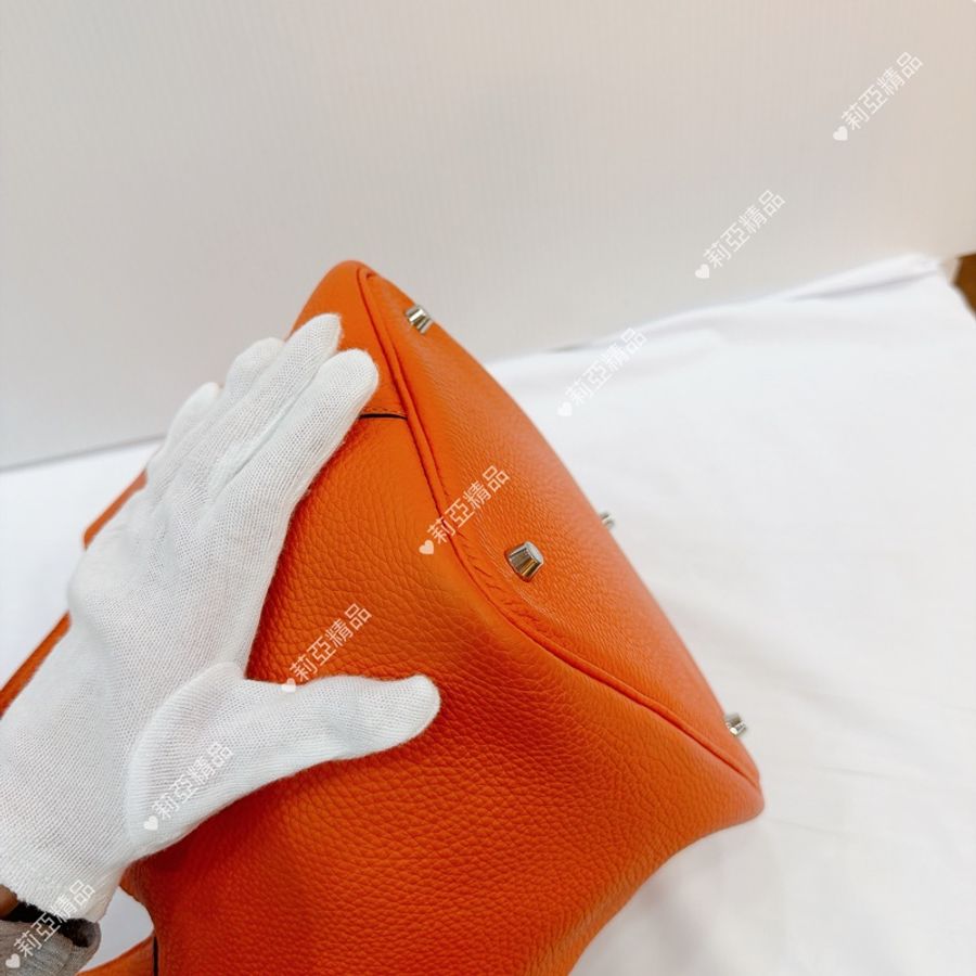 莉亞精品♡ Hermes p22愛馬仕橘#框R 二手美包-8