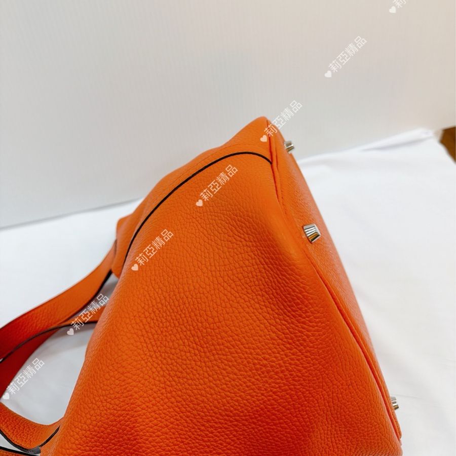 莉亞精品♡ Hermes p22愛馬仕橘#框R 二手美包-10