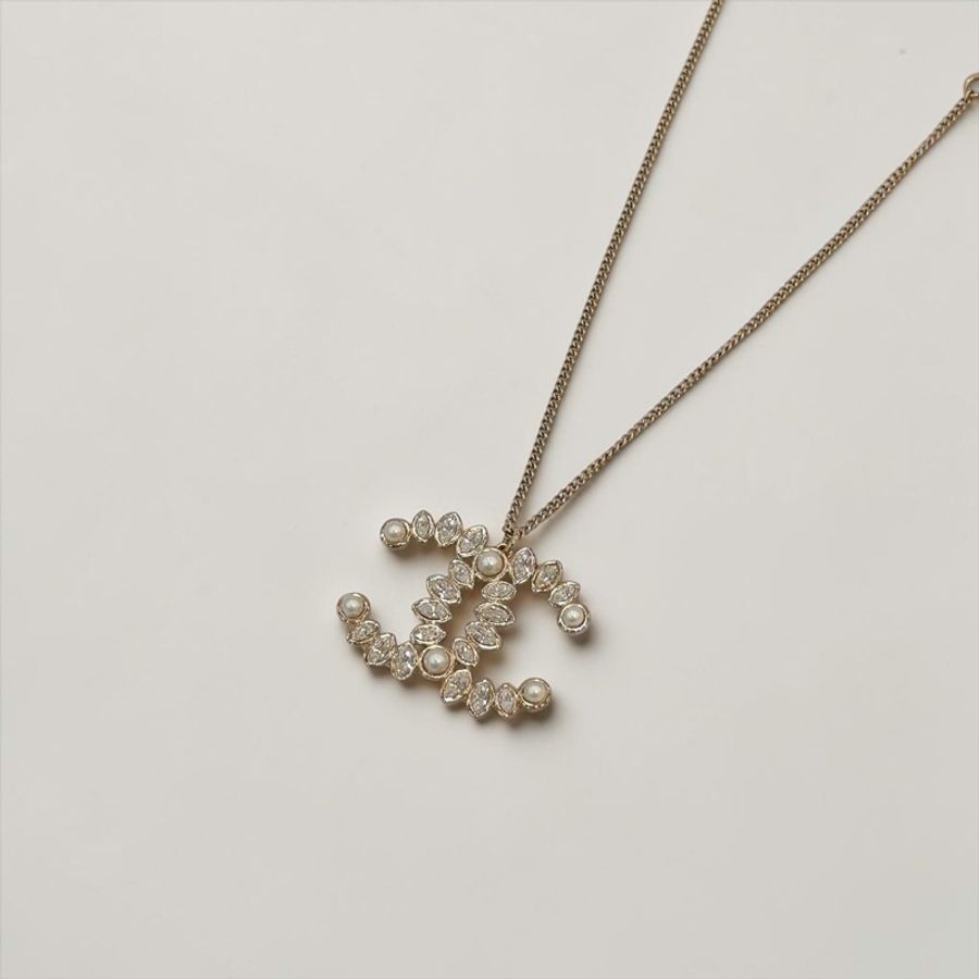 莉亞精品♡ Chanel 雙C水鑽珍珠 #二手美品-0