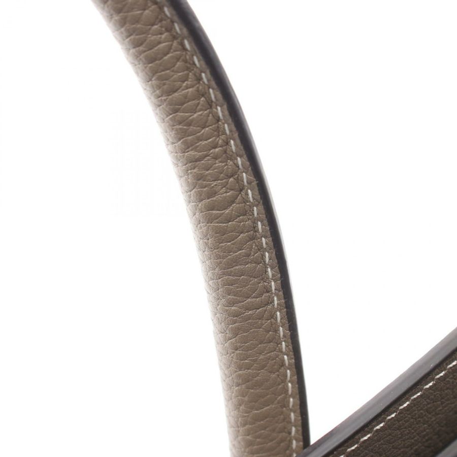 CELINE Luggage Micro Shopper 手提包 189793 皮革 米色 二手 女士-6