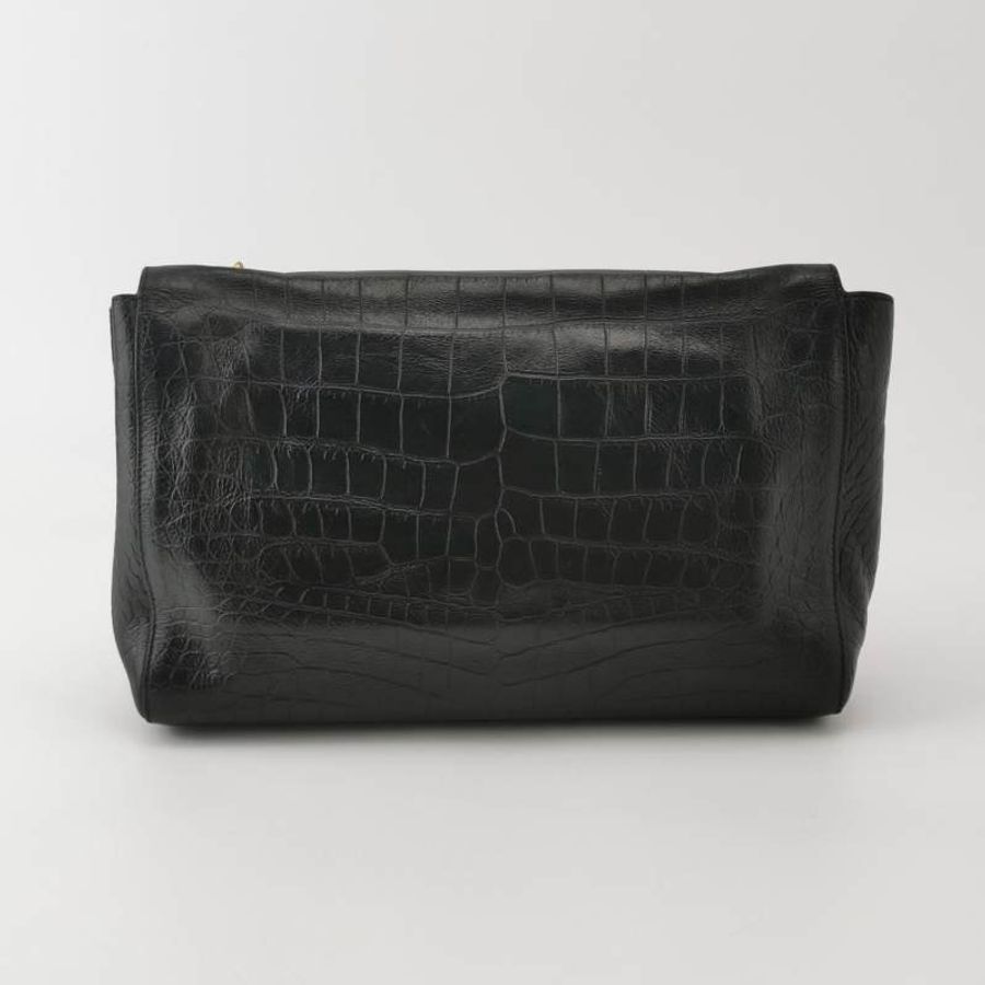Saint Laurent Kate凱特包中型油蠟皮翻毛皮鱷魚紋YSL標誌YSL標誌雙面斜背包單肩包-4