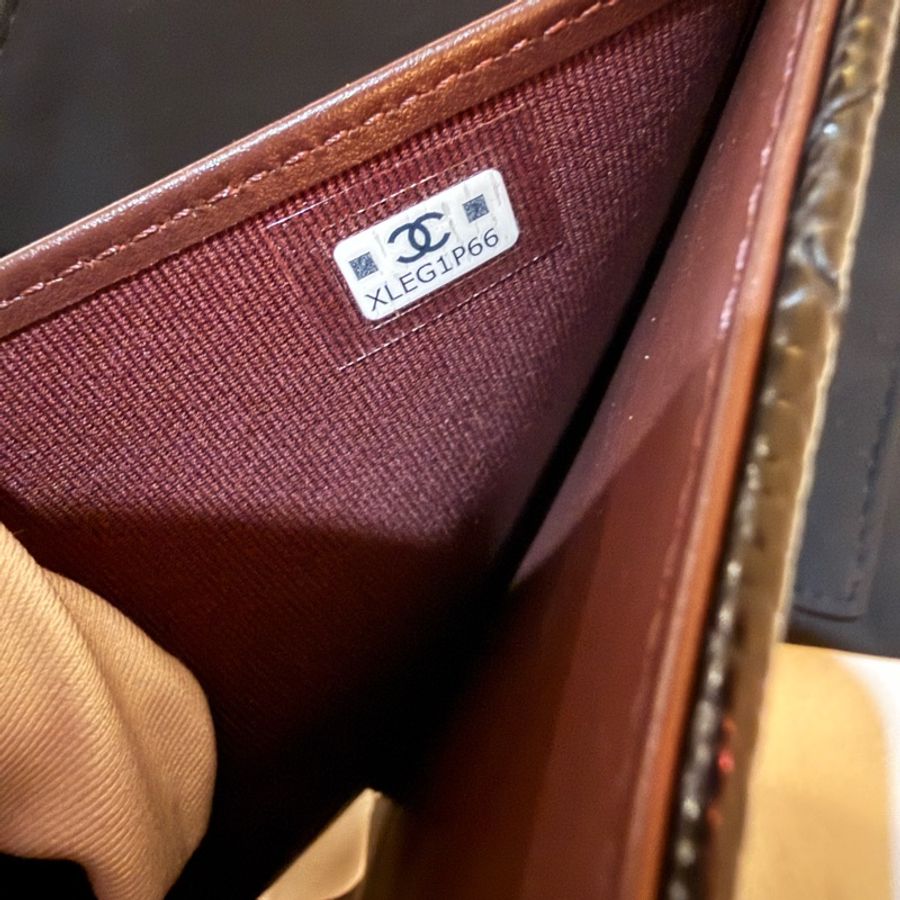 Chanel 經典荔枝皮 黑色銀釦 三折皮夾/短夾 現貨-4