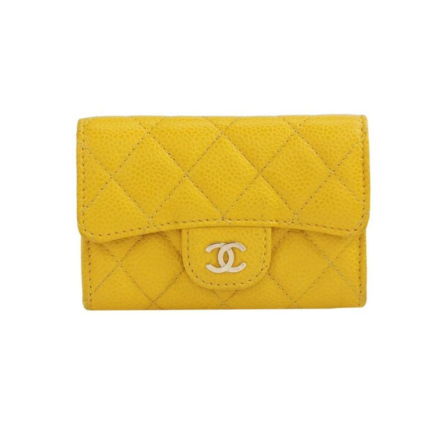 Chanel CC Bag牛皮菱格絎縫雙C Logo卡包-0