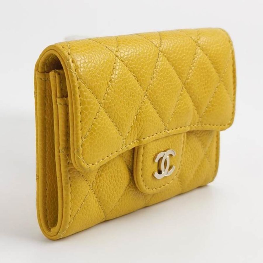 Chanel CC Bag牛皮菱格絎縫雙C Logo卡包-2