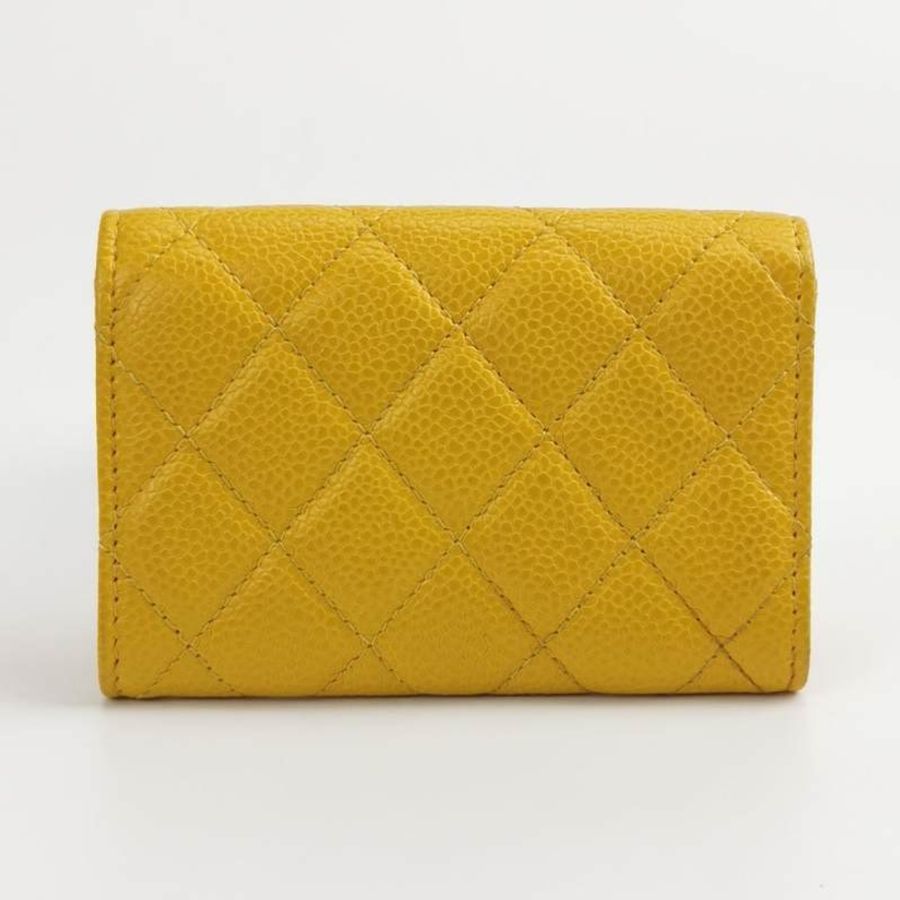 Chanel CC Bag牛皮菱格絎縫雙C Logo卡包-3