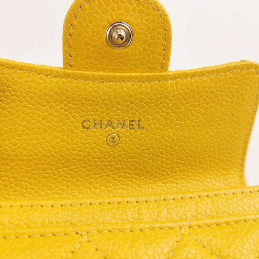 Chanel CC Bag牛皮菱格絎縫雙C Logo卡包-6