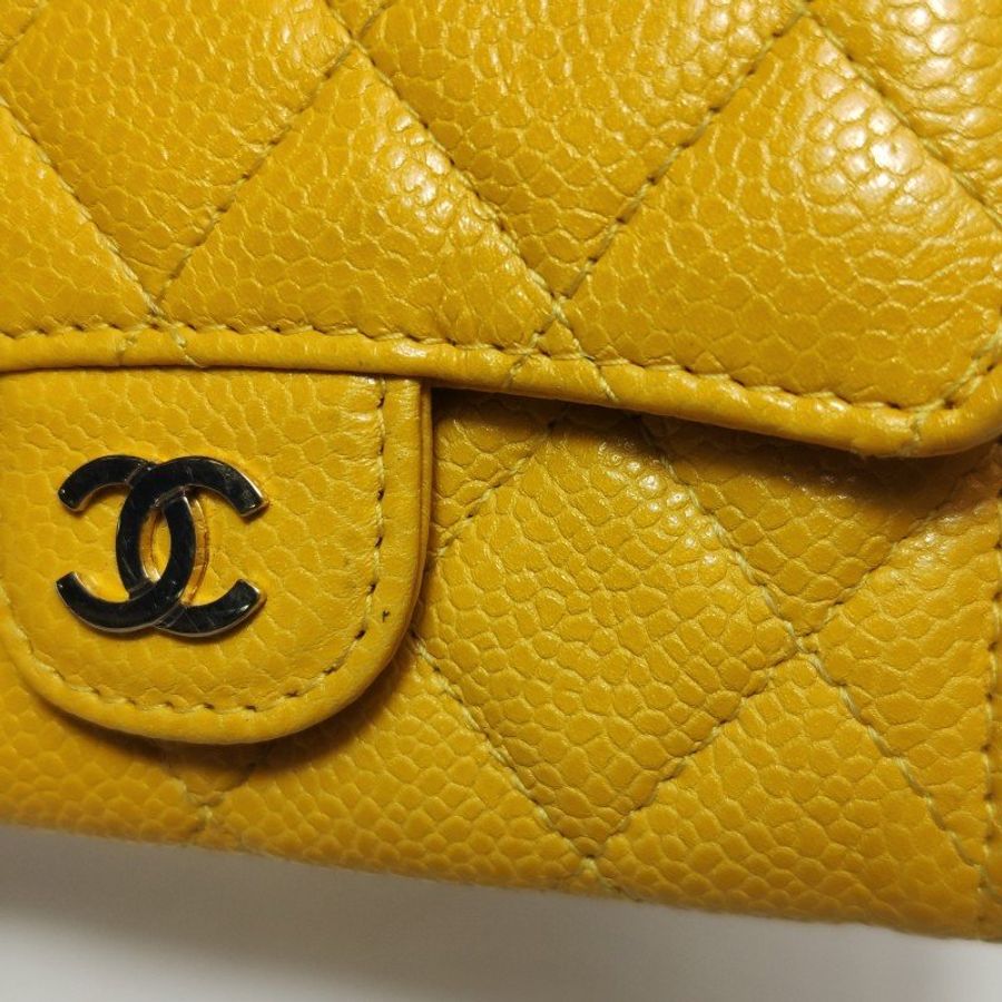 Chanel CC Bag牛皮菱格絎縫雙C Logo卡包-18
