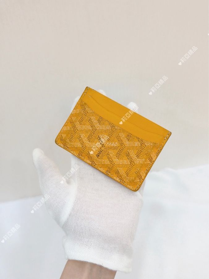 莉亞精品♡ Goyard 卡包 黃色 二手美品-1