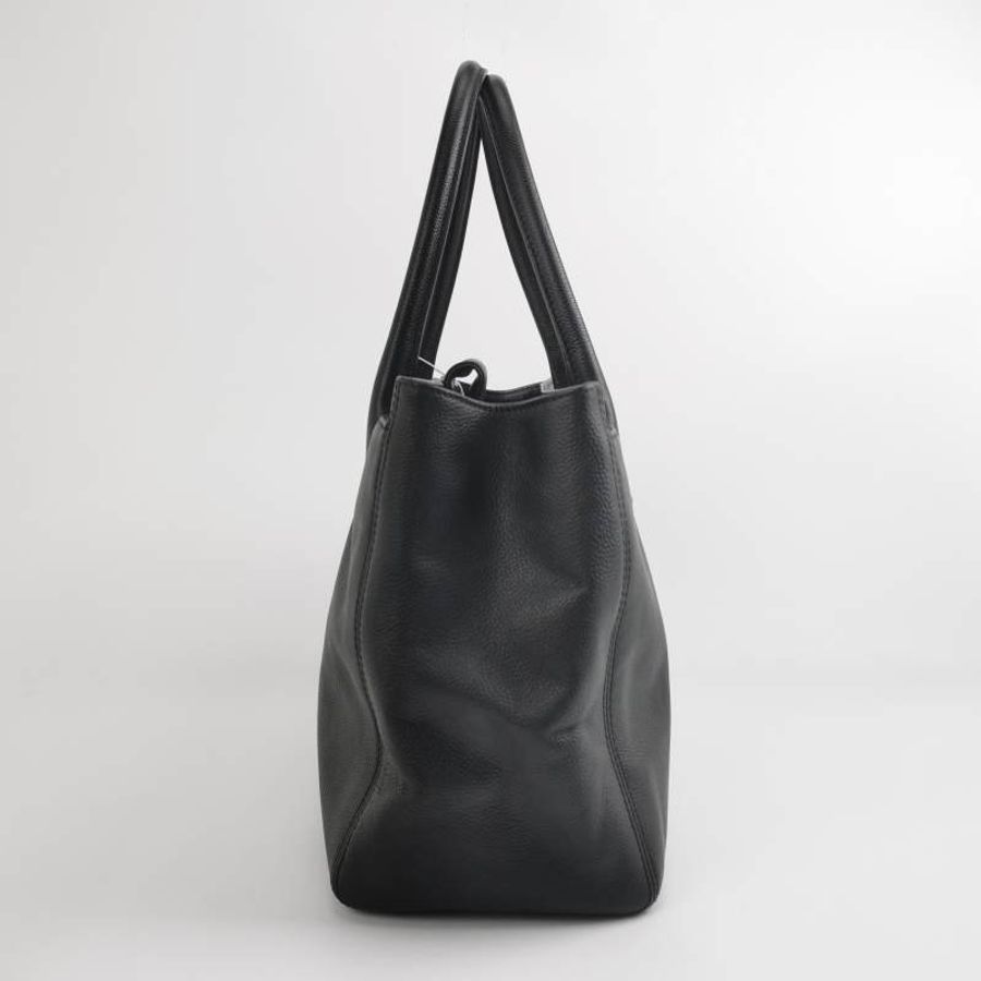 Chanel Cerf Tote牛皮純色雙C釦子母包單肩包-3