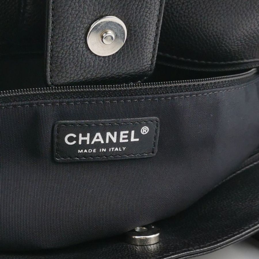 Chanel Cerf Tote牛皮純色雙C釦子母包單肩包-7