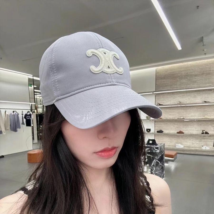 Celine 凱旋門 棒球帽 灰 S-0