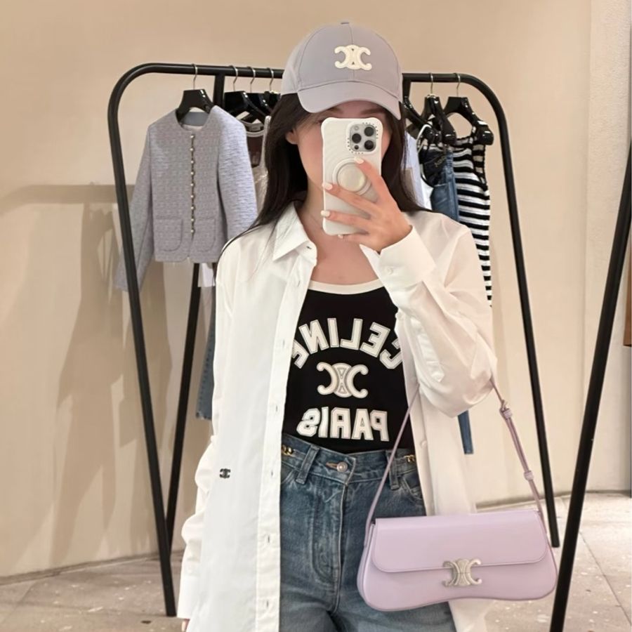 Celine 凱旋門 棒球帽 灰 S-19