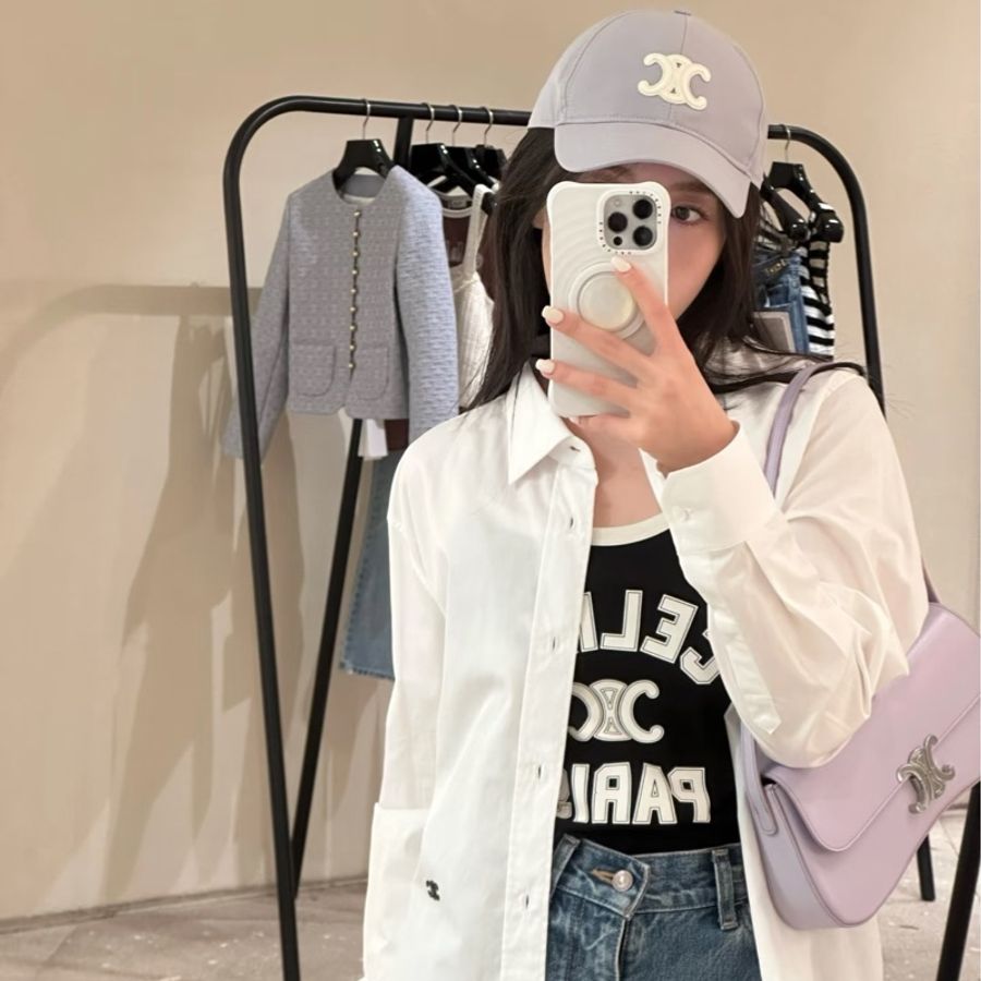 Celine 凱旋門 棒球帽 灰 S-20