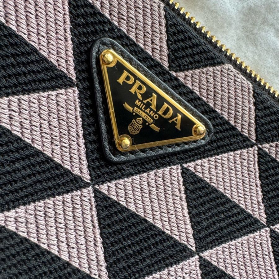 Prada Symbole Small Double Bag 黑×粉｜近新｜附原廠防塵袋-4